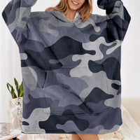 Thumbnail for Military Camouflage Army Gray Designed Blanket Hoodies