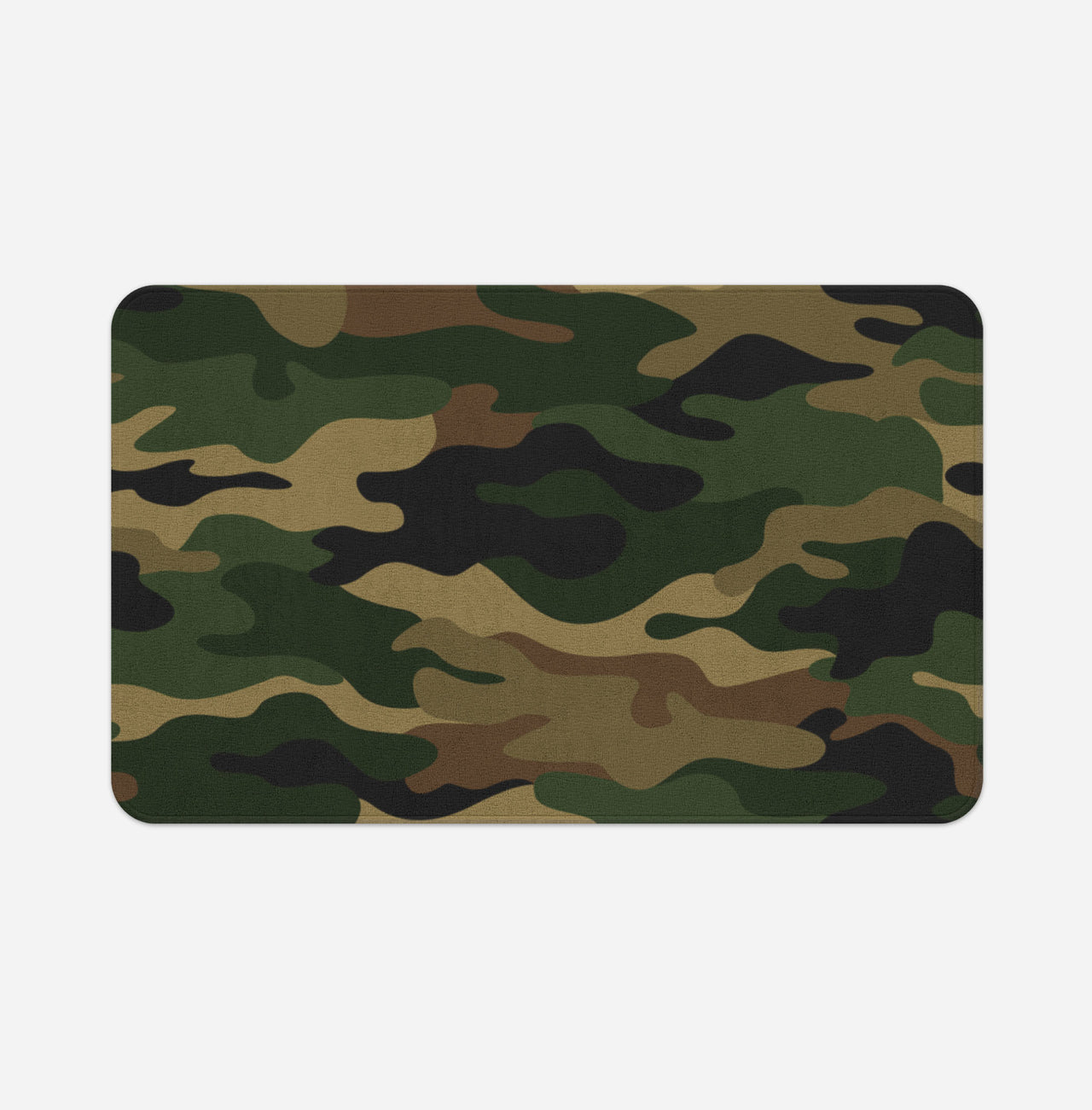 Military Camouflage Army Green Designed Bath Mats