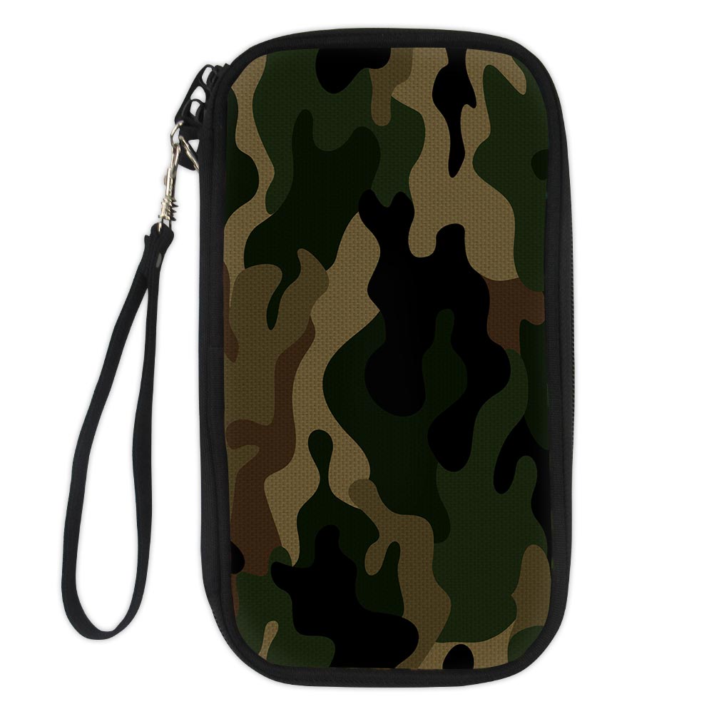 Military Camouflage Army Green Designed Travel Cases & Wallets