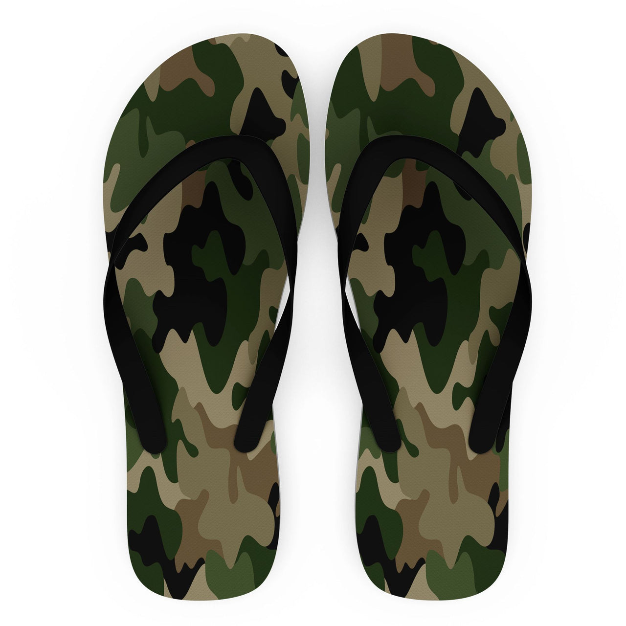 Military Camouflage Army Green Designed Slippers (Flip Flops)