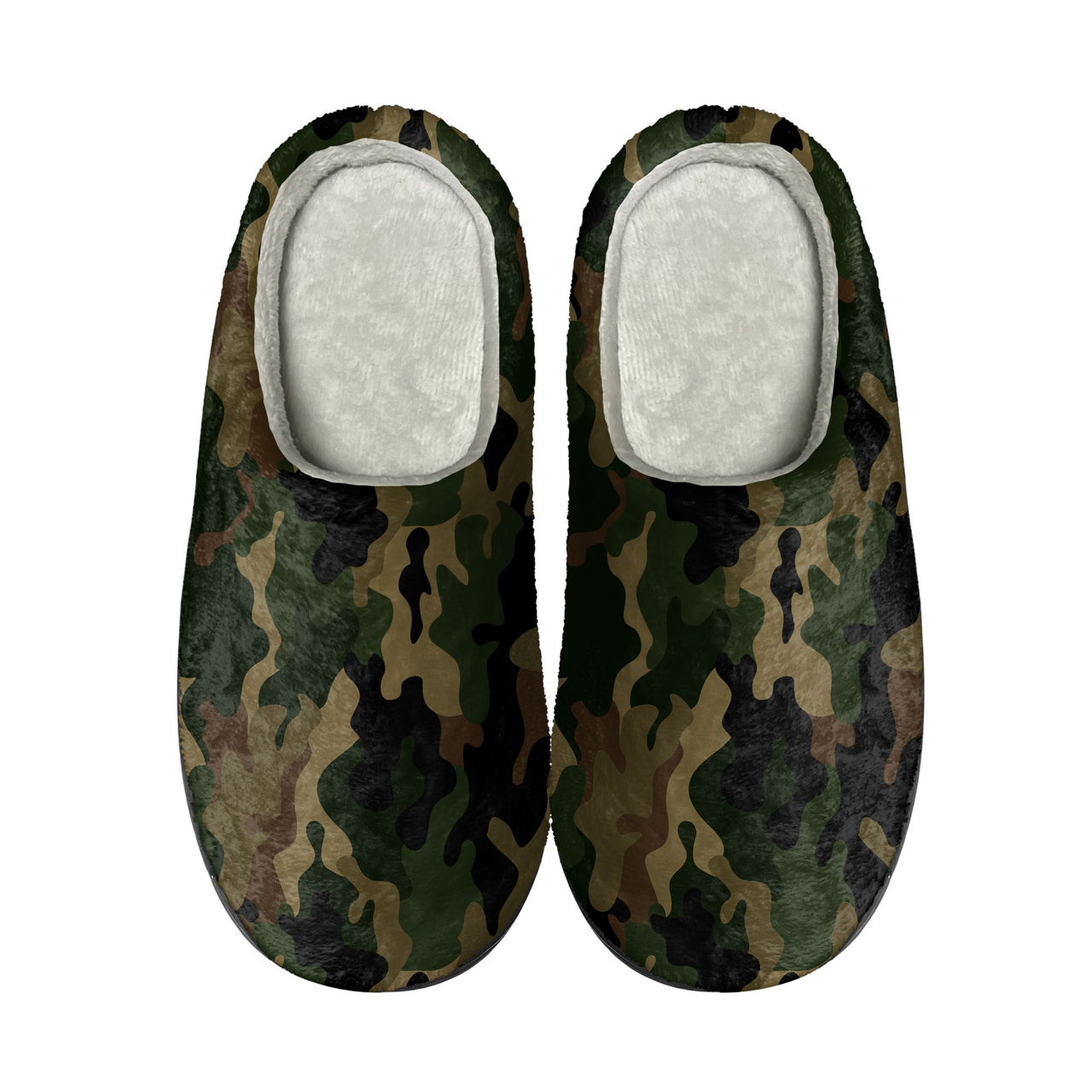 Military Camouflage Army Green Designed Cotton Slippers