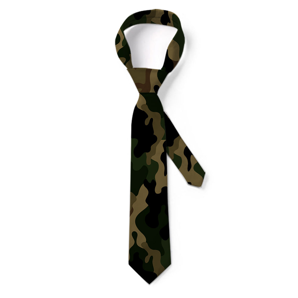 Military Camouflage Army Green Designed Ties