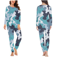 Thumbnail for Military Camouflage Green Designed Women Pijamas