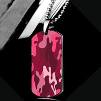 Thumbnail for Military Camouflage Red Designed Metal Necklaces
