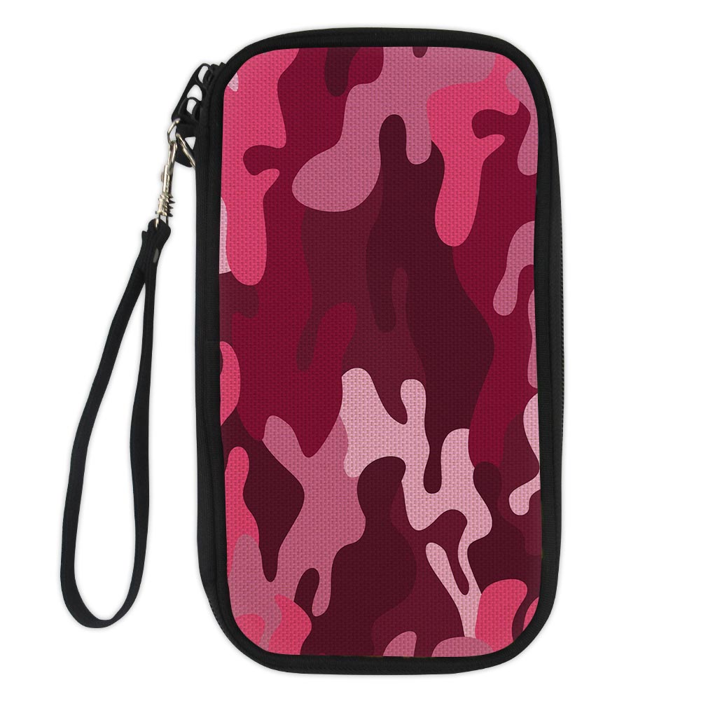 Military Camouflage Red Designed Travel Cases & Wallets