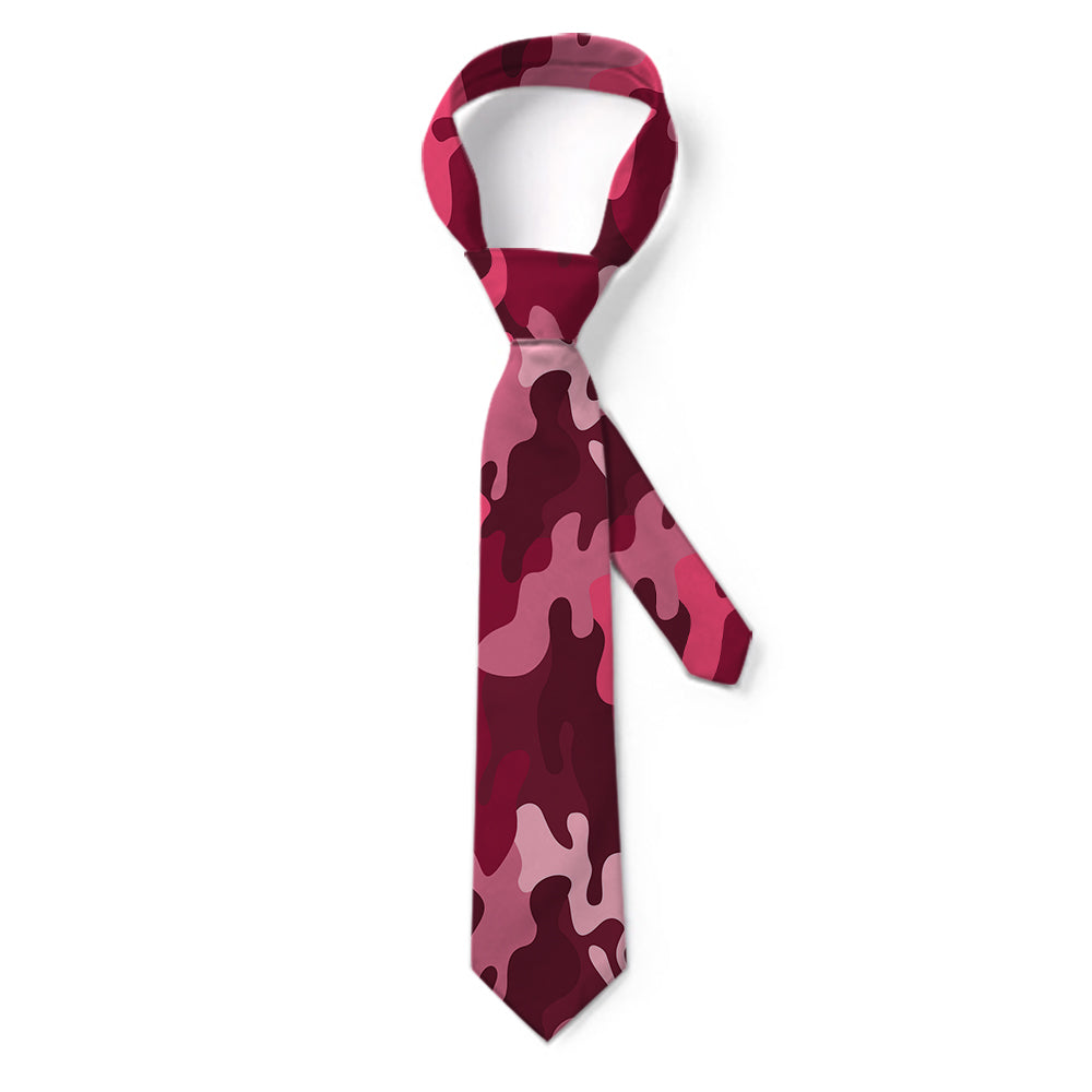 Military Camouflage Red Designed Ties