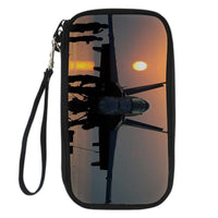 Thumbnail for Military Jet During Sunset Designed Travel Cases & Wallets