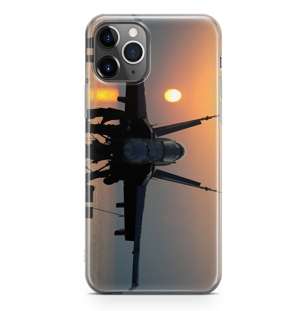 Military Jet During Sunset Designed iPhone Cases