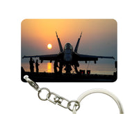 Thumbnail for Military Jet During Sunset Designed Key Chains