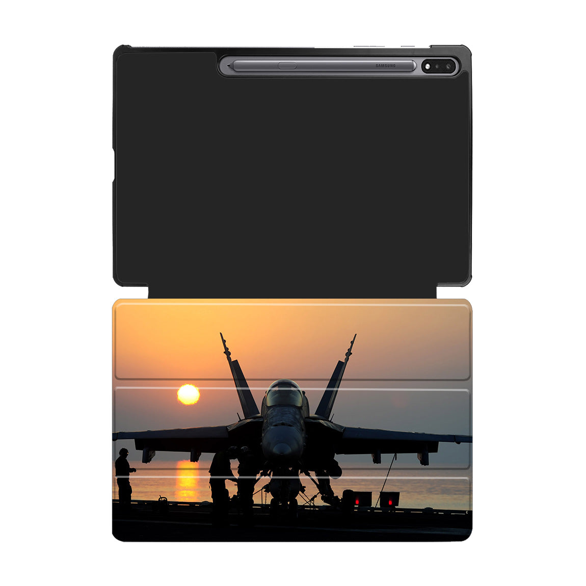 Military Jet During Sunset Designed Samsung Tablet Cases