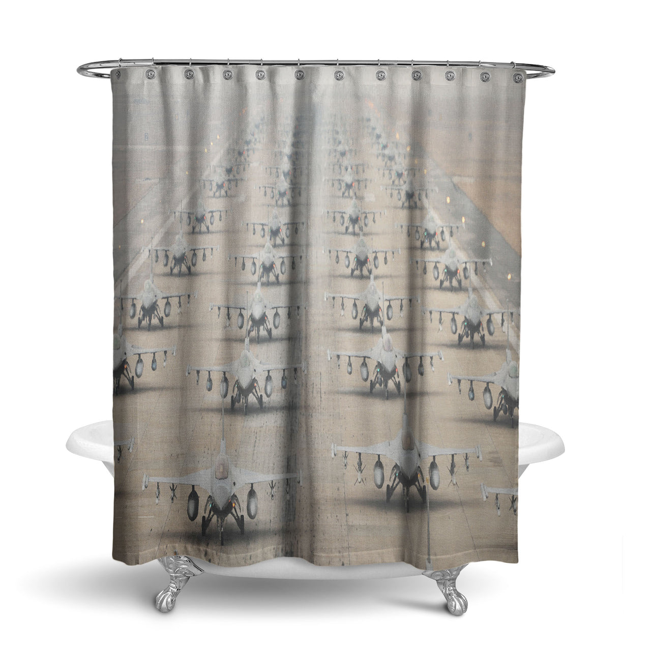 Military Jets Designed Shower Curtains
