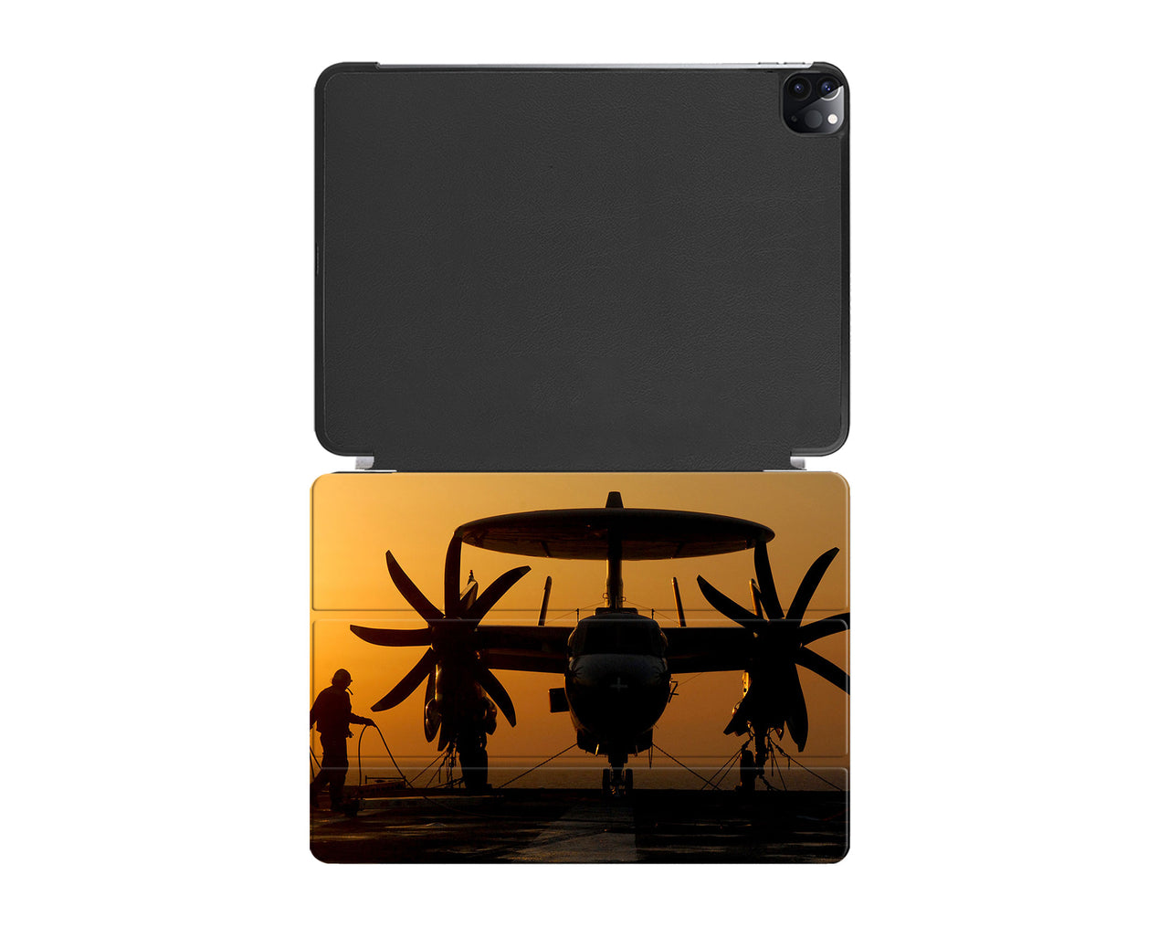 Military Plane at Sunset Designed iPad Cases