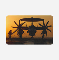 Thumbnail for Military Plane at Sunset Designed Bath Mats