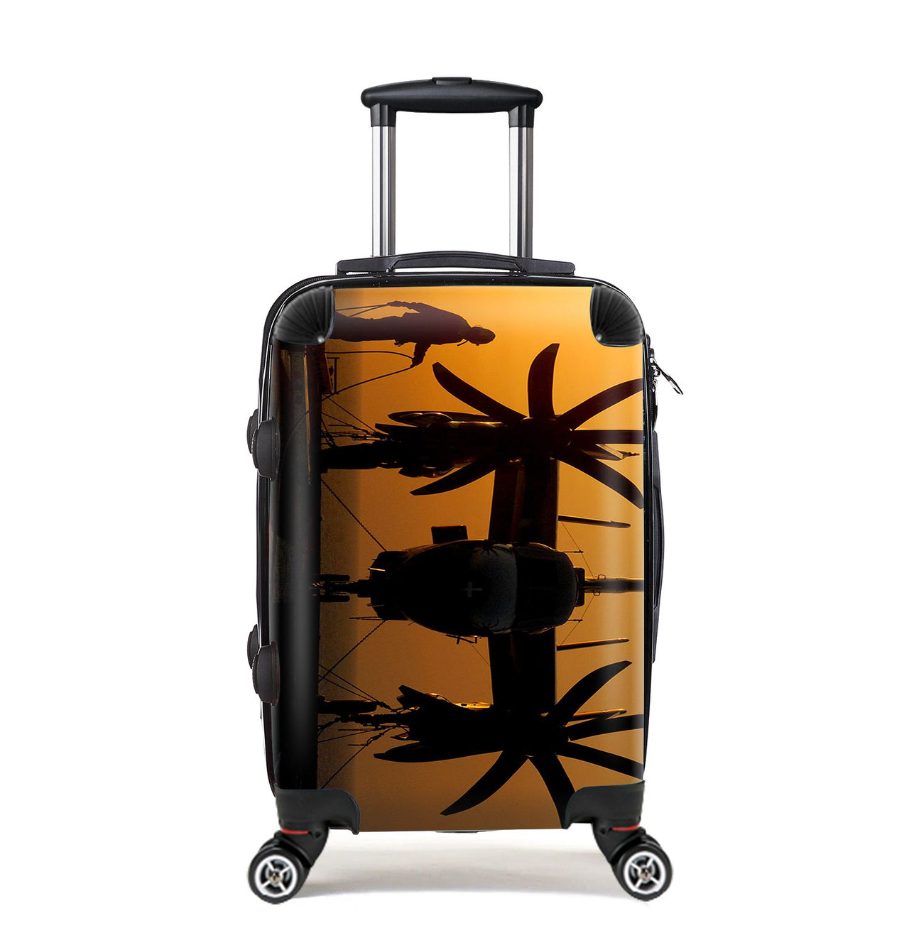 Military Plane at Sunset Designed Cabin Size Luggages