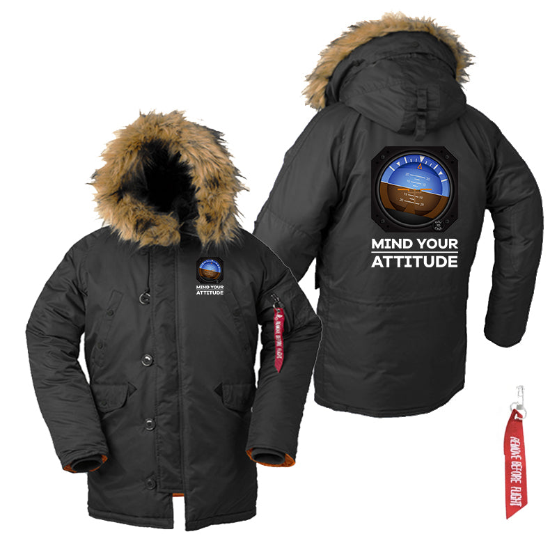 Mind Your Attitude Designed Parka Bomber Jackets