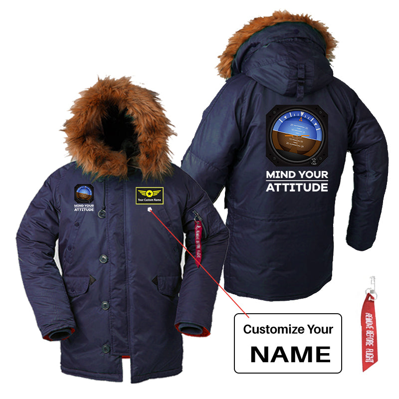 Mind Your Attitude Designed Parka Bomber Jackets