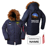 Thumbnail for Mind Your Attitude Designed Parka Bomber Jackets