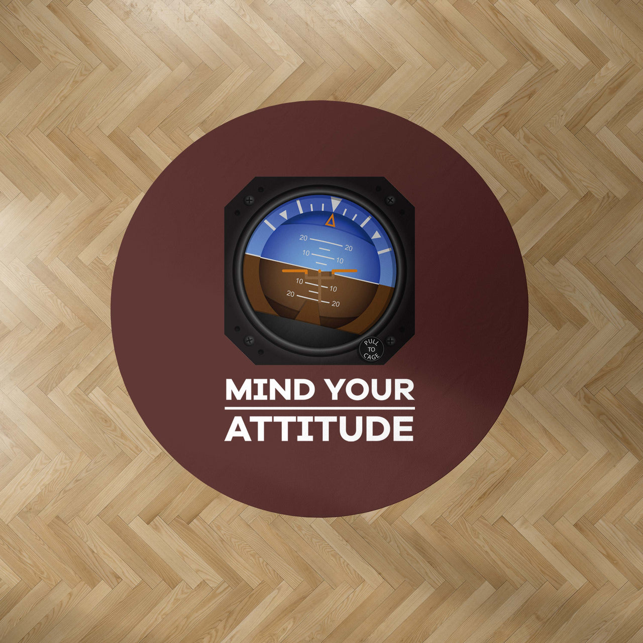 Mind Your Attitude Designed Carpet & Floor Mats (Round)