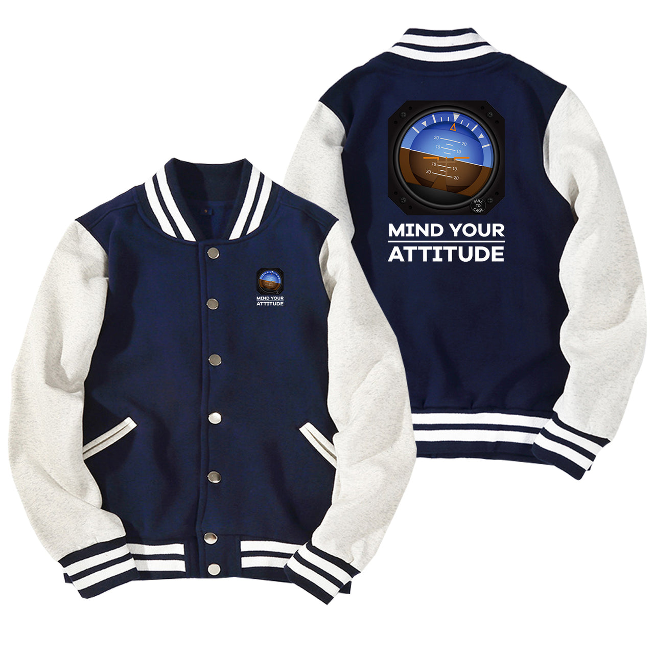 Mind Your Attitude Designed Baseball Style Jackets