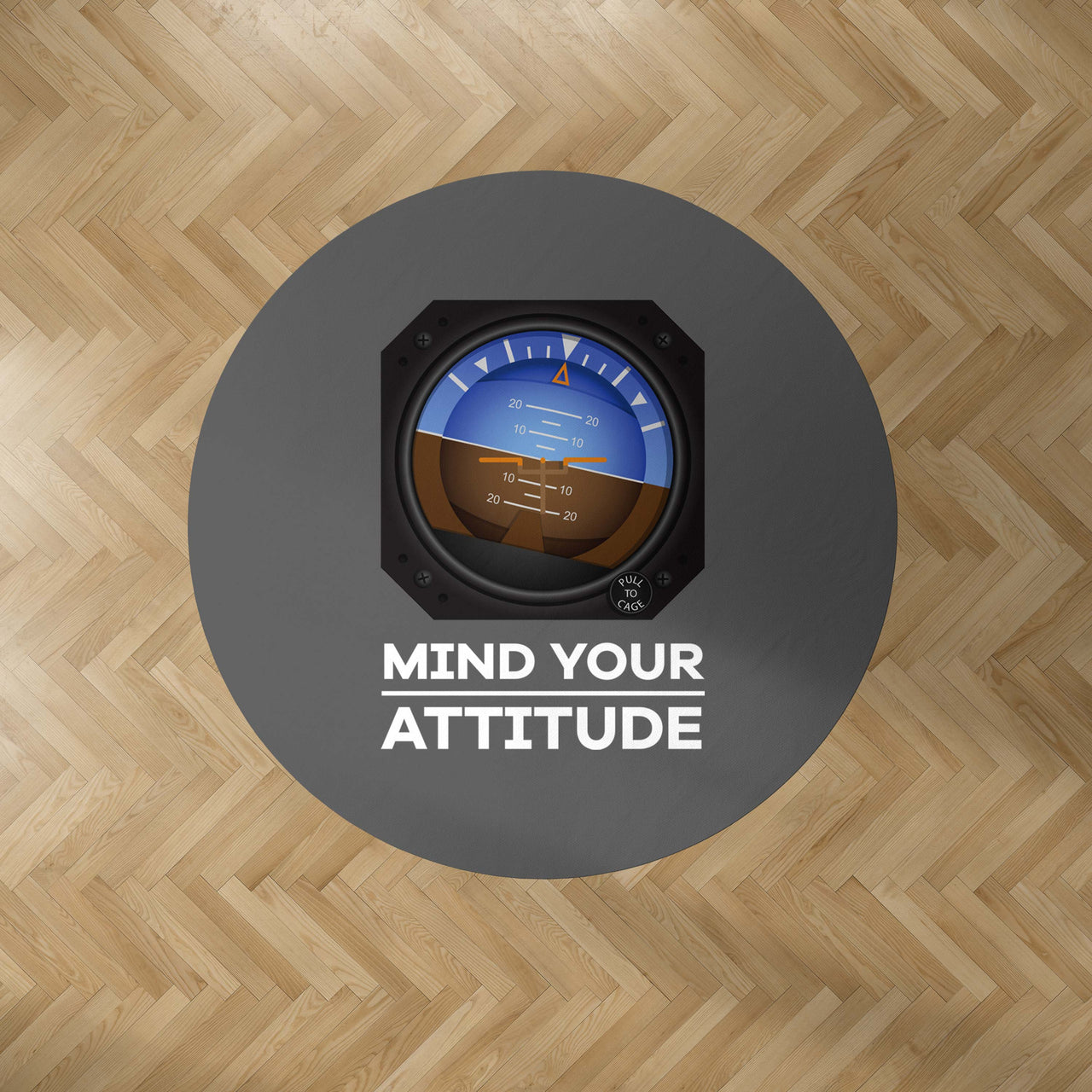 Mind Your Attitude Designed Carpet & Floor Mats (Round)