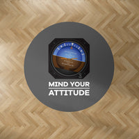 Thumbnail for Mind Your Attitude Designed Carpet & Floor Mats (Round)