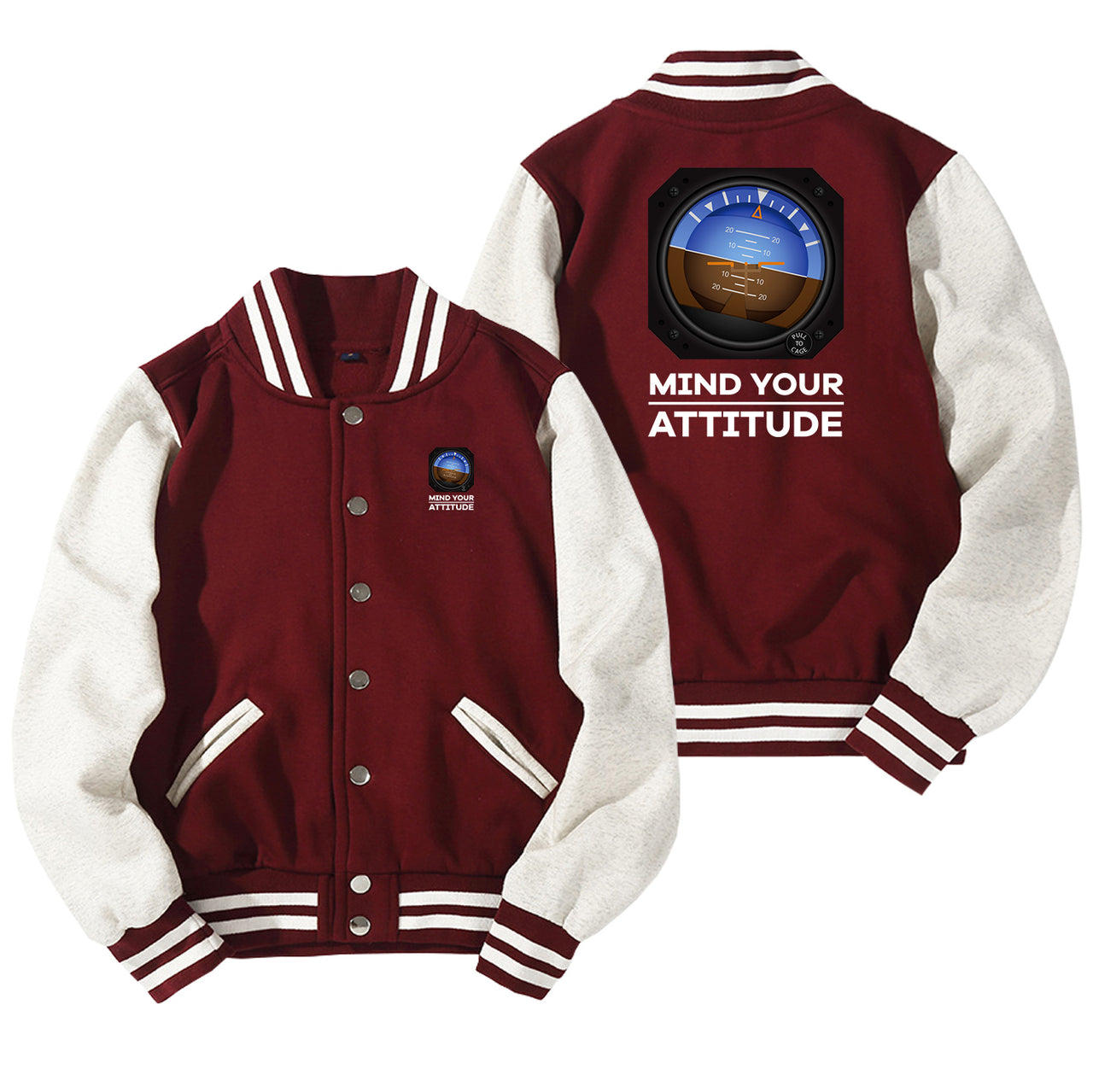 Mind Your Attitude Designed Baseball Style Jackets