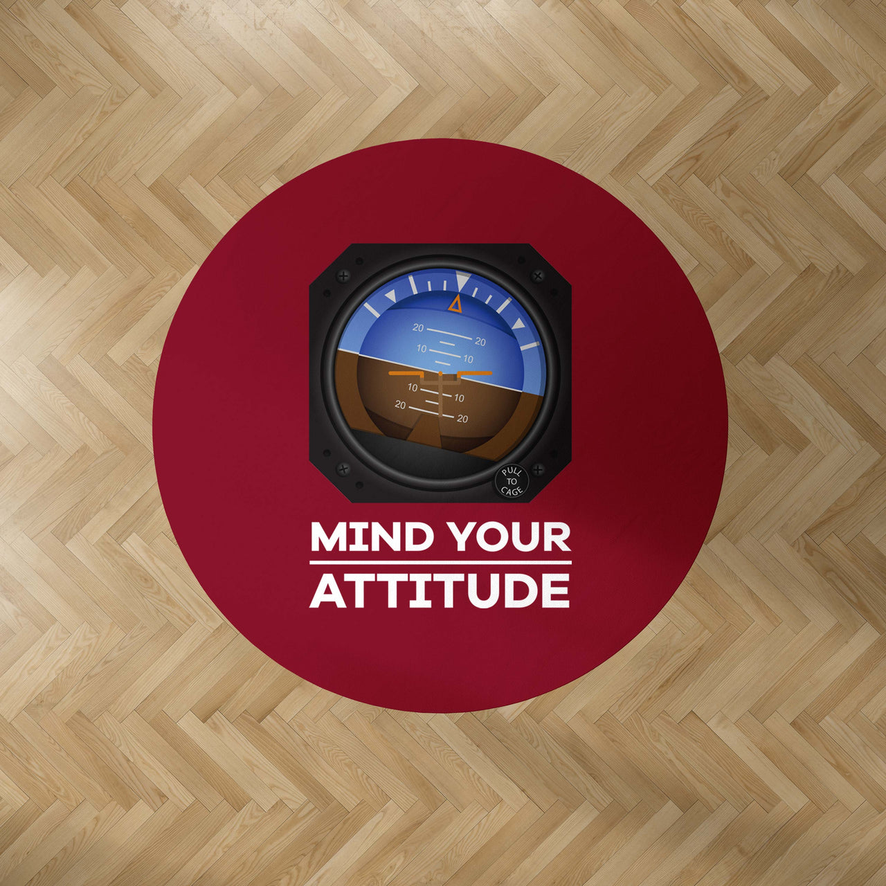 Mind Your Attitude Designed Carpet & Floor Mats (Round)