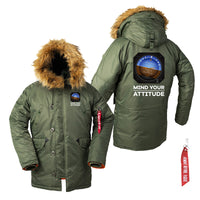 Thumbnail for Mind Your Attitude Designed Parka Bomber Jackets