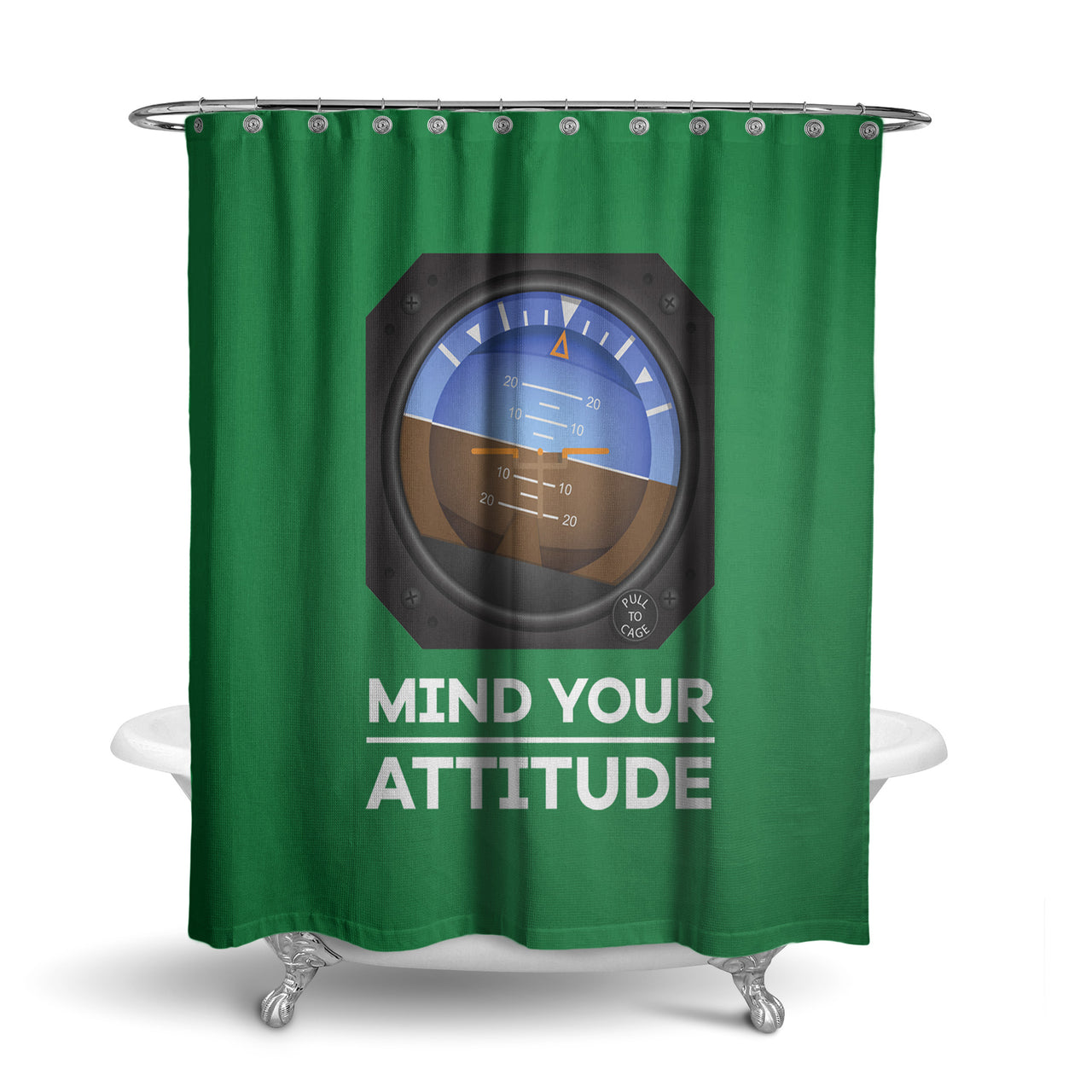 Mind Your Attitude Designed Shower Curtains