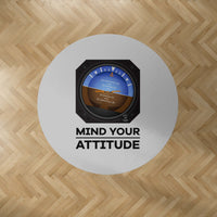Thumbnail for Mind Your Attitude Designed Carpet & Floor Mats (Round)