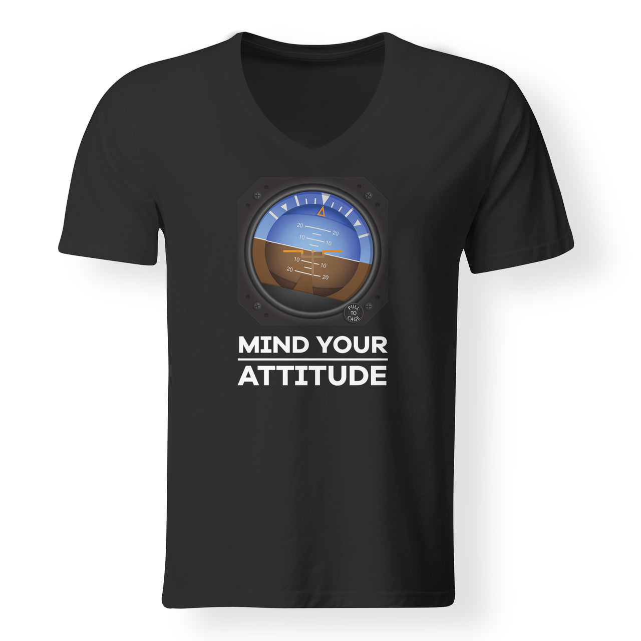 Mind Your Attitude Designed V-Neck T-Shirts