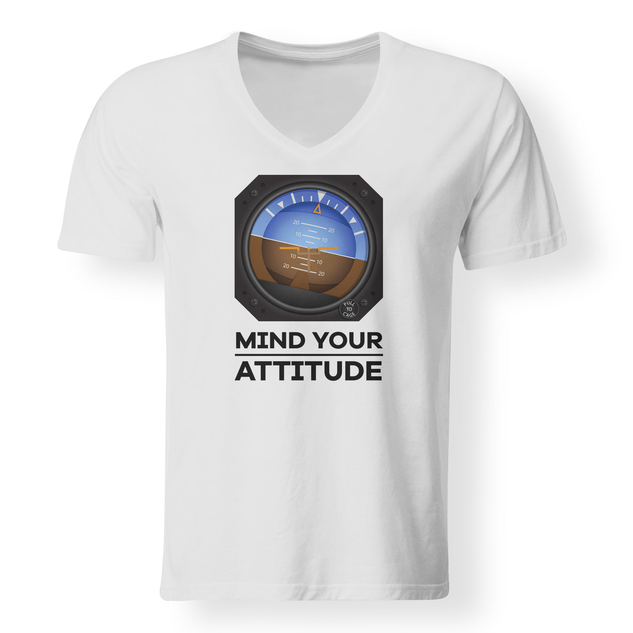 Mind Your Attitude Designed V-Neck T-Shirts