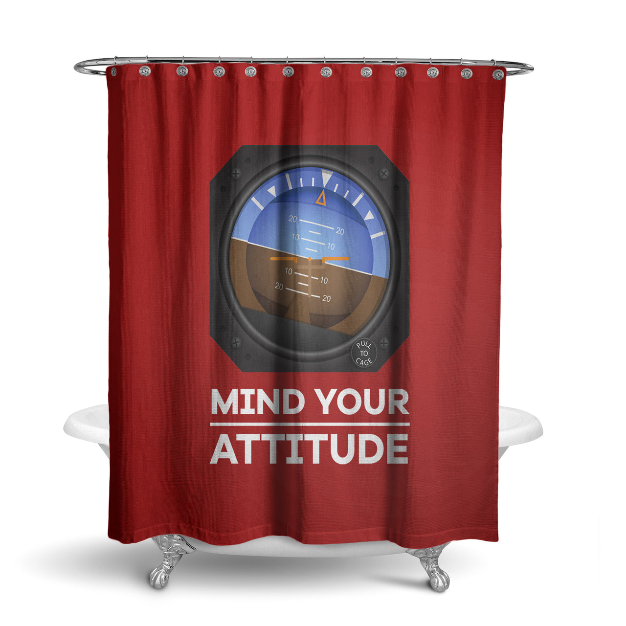 Mind Your Attitude Designed Shower Curtains