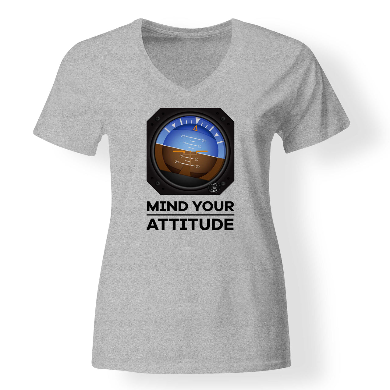 Mind Your Attitude Designed V-Neck T-Shirts