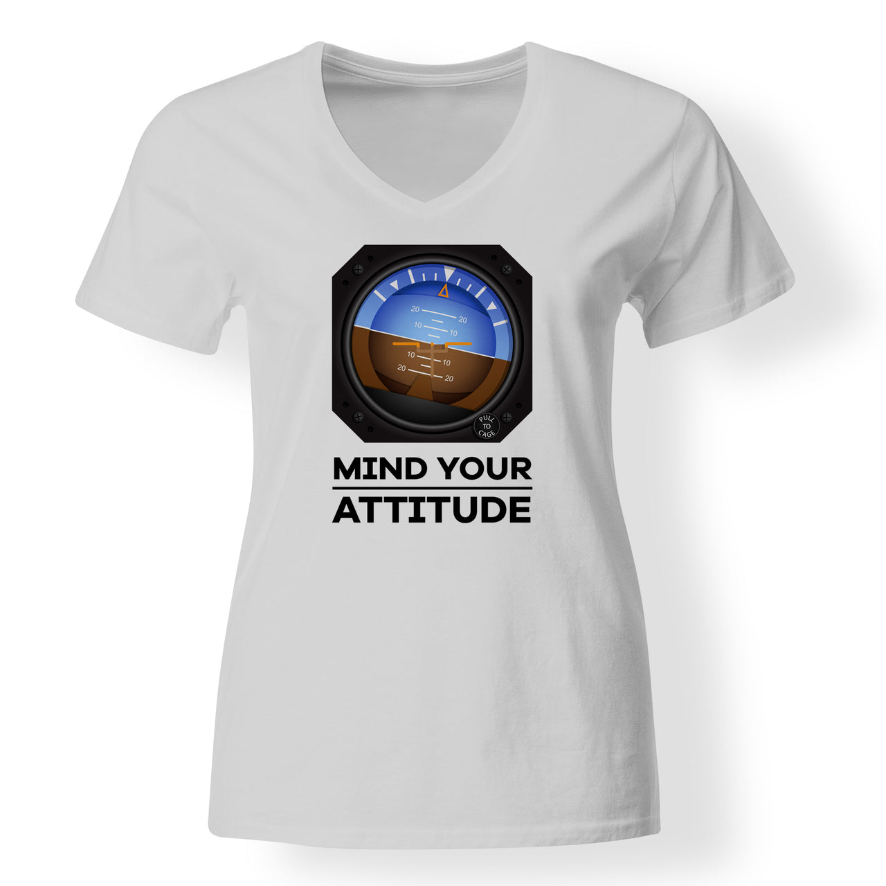 Mind Your Attitude Designed V-Neck T-Shirts