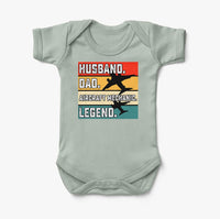 Thumbnail for Husband & Dad & Aircraft Mechanic & Legend Designed Baby Bodysuits