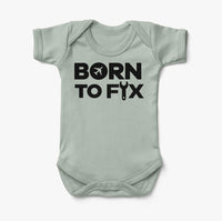 Thumbnail for Born To Fix Airplanes Designed Baby Bodysuits