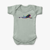 Thumbnail for Multicolor Airplane Designed Baby Bodysuits