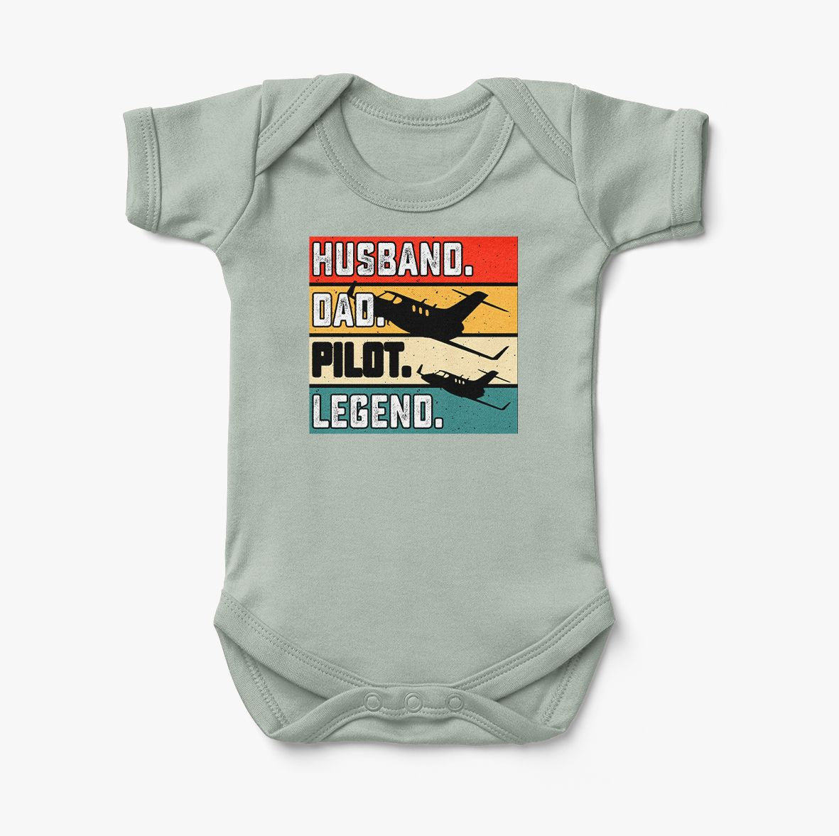 Husband & Dad & Pilot & Legend Designed Baby Bodysuits