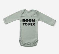 Thumbnail for Born To Fix Airplanes Designed Baby Bodysuits