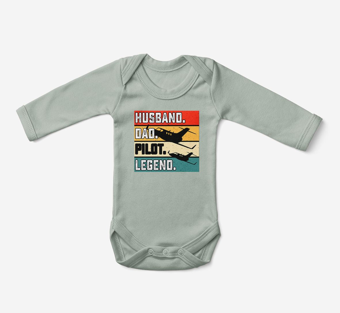 Husband & Dad & Pilot & Legend Designed Baby Bodysuits