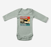 Thumbnail for Husband & Dad & Pilot & Legend Designed Baby Bodysuits