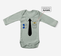 Thumbnail for Customizable Pilot Uniform Designed Baby Bodysuits