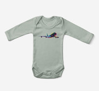 Thumbnail for Multicolor Airplane Designed Baby Bodysuits