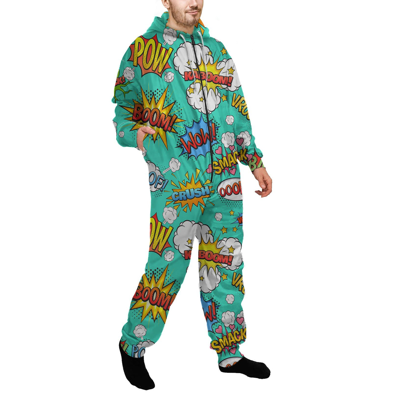 Mixed Comics Designed Jumpsuit for Men & Women