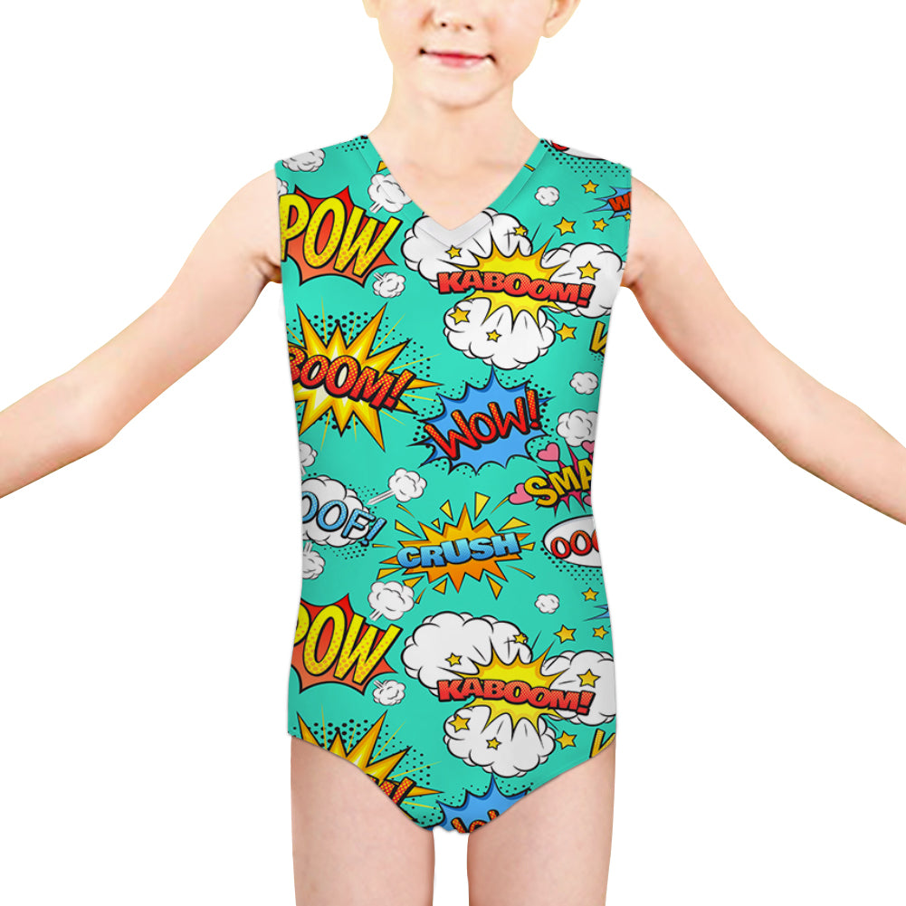 Mixed Comics Designed Kids Swimsuit