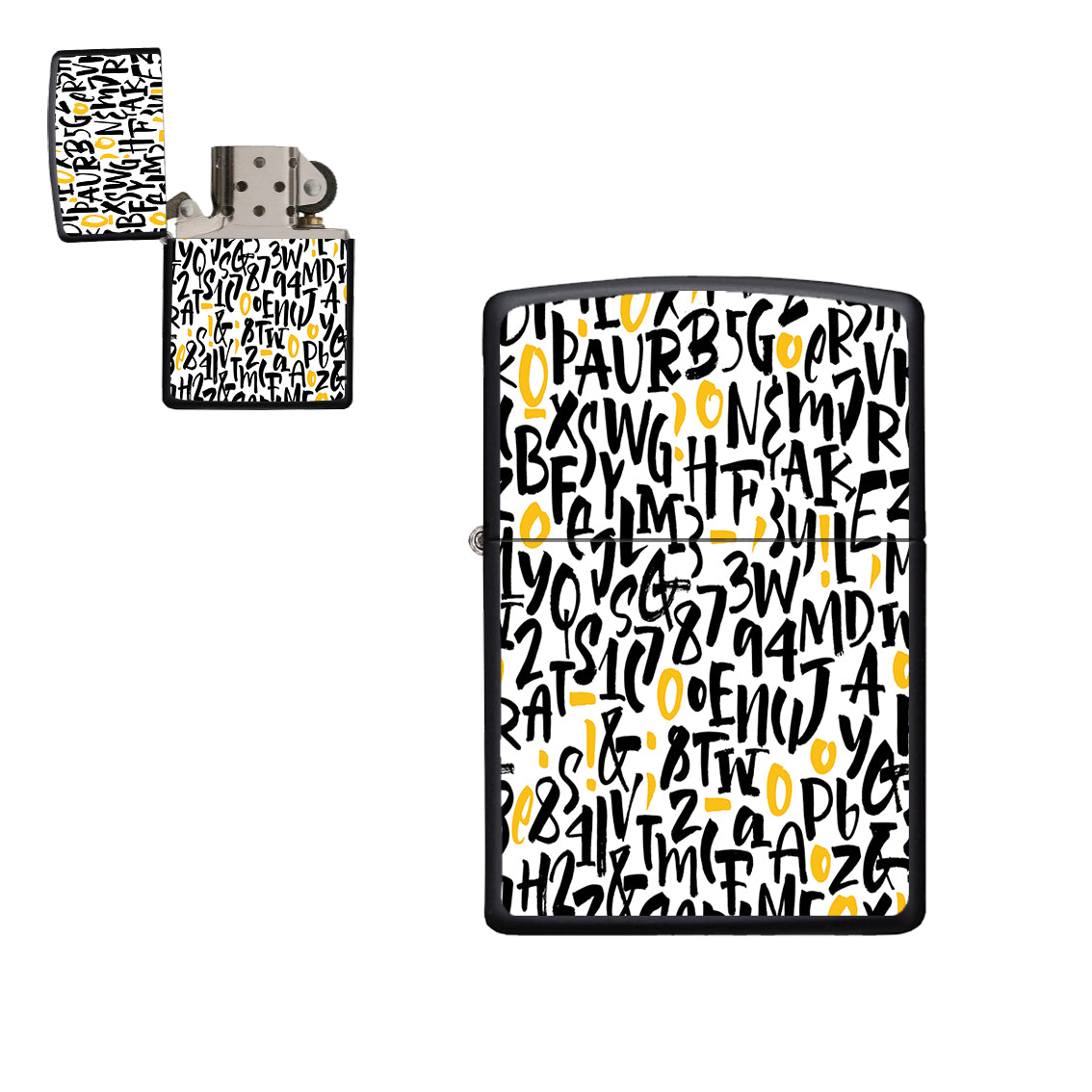 Mixed Letters Designed Metal Lighters