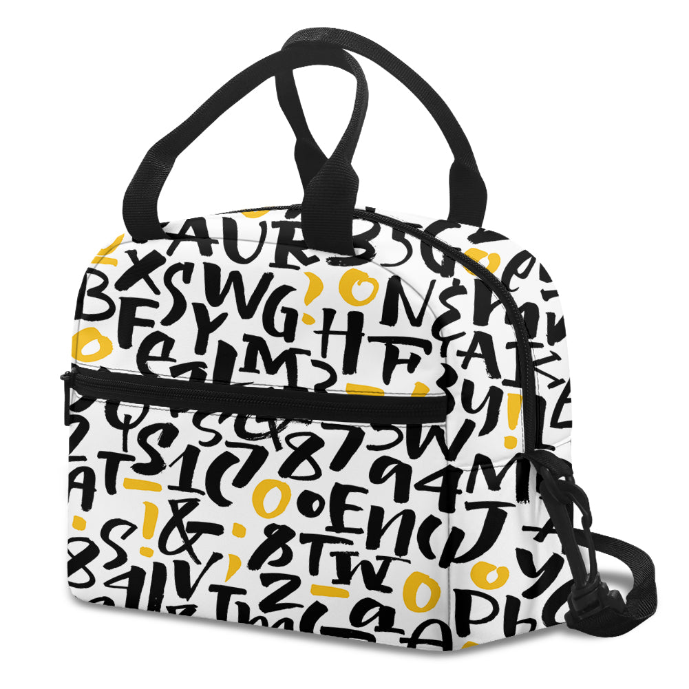 Mixed Letters Designed Lunch Bags
