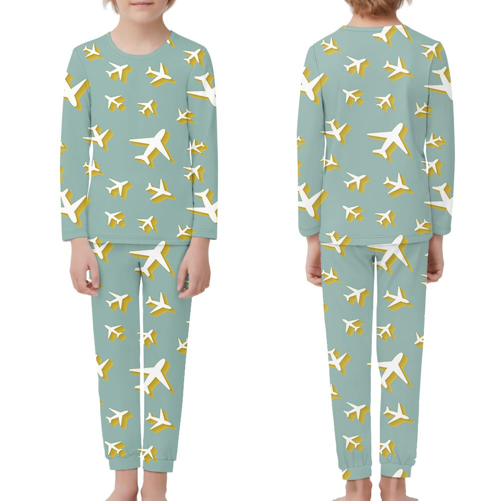 Mixed Size Airplanes Designed "Children" Pijamas