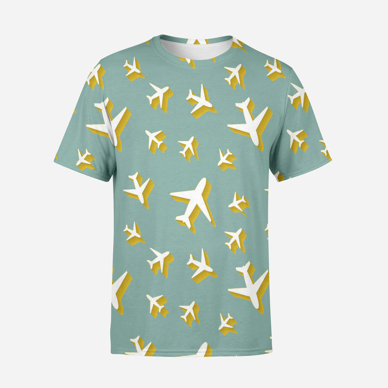 Mixed Size Airplanes Designed 3D T-Shirts